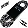 German Rock Noiseless Instrumentenkabel Vintage Tweed 6m schwarz-wei�