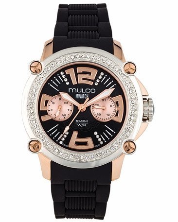 MULCO Women's MW2-28086S-025 Analog Display Swiss Quartz Black Watch