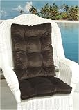 2-Piece Patio Rocker Cushion - Faux Suede Chocolate