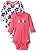 Gerber Baby Girls 2 Pack Long Sleeve Variety Onesies, Flowers, 12 Months