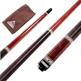CUESOUL Luxury Pool Cue Stick Handmade African Red Wood 19 oz 1/2 Jointed Billiard Cue
