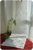 Hand Embroidery/cutwork Cotton Table Runner15"x67"