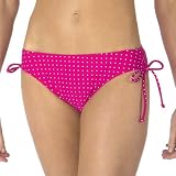 Xhilaration® Pin Dot Side-Tie Scoop Swim Bottoms - Pink/ White