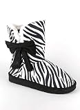 Bow Zebra Shearling Boot