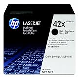 HP LaserJet 42X Print Cartridge in Retail Packaging - Dual Pack Q5942XD (Black)