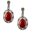 Dangle Silver Earrings Onyx Quartz Jewelry 1 inches (erg177)