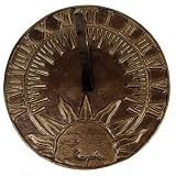 Iron Sun Face Sundial with Moon Gnomon