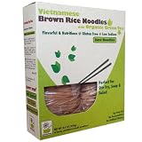GLUTEN FREE Vietnamese Brown Rice Noodles with Organic Green Tea - JUST NOODLES, 8.6 oz, 4 SERVINGS per box (Pack of 6) by Star Anise Foods Cheap