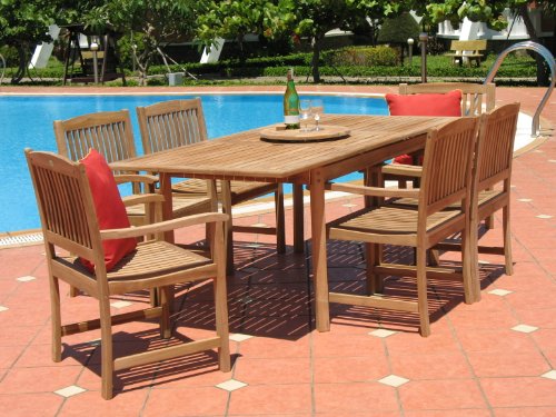 8pc Teak Patio Dining Set