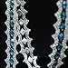 Seasofbeauty Blue Zircon Resin Clear Glass Rhinestone Sewing Costume Wedding Silver Trim 1 Yards