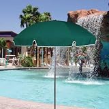 6.5 ft. Acrylic Heavy Duty Lifeguard / Beach Umbrella - Forest Green