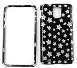 Samsung Infuse 4G i997 Glitter Stars on Black Hard Case,Cover,Faceplate,Sna ....