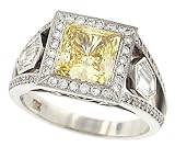 Pave/Bullet Cut Diamond Engagement Ring 1.71cttw(cz ct