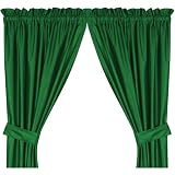 New York Jets Drapes with Tiebacks Dark Green 84 inch