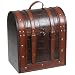 True Fabrications Antique Wood Wine Box Six Bottle Wine Holder