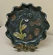 Handcrafted Deep Blue Stoneware Decorative Plate (9 inch)