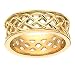 14k Yellow Gold Celtic Women's Wedding Band, 8.5mm.