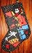Star Wars Jedi Black Red and Blue Christmas Stockings and Gifts and Parties Hanging Stockings of Quilting Cotton Fabric are Handcrafted Keepsakes Personalized with Picture Frames