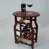 11 Bottle Mahogany Wine Rack with Table Platform - Apachi