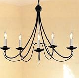 COUNTRY FRENCH WROUGHT IRON TOLE CHANDELIER CHANDELIERS A7-403/5