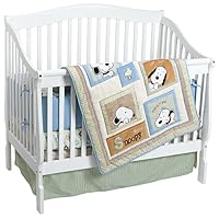 Lambs and Ivy Peek a Boo Snoopy 4 Piece Bedding Set