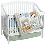 Lambs & Ivy Peek a Boo Snoopy 4 Piece Bedding Set