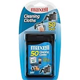 Maxell CD-305 CD Cleaning Cloths, 50 Pack
