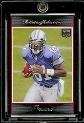 2007 Bowman # 145 Calvin Johnson (RC) - Detroit Lions - NFL Trading Football Rookie Card