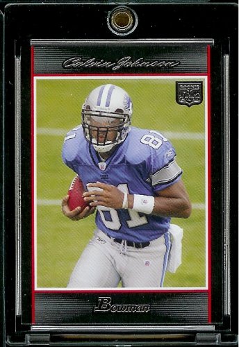 2007 Bowman # 145 Calvin Johnson (RC) - Detroit Lions - NFL Trading Football Rookie Card