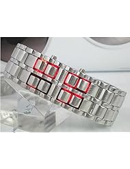 Lava Iron Samurai Metal LED Stainless Steel Band Bracelet Watch 001