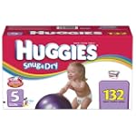 Huggies Snug & Dry Diapers, Size 5, 132-Count