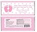 Baby Feet Pink - Personalized Candy Bar Wrapper Baby Shower Favors