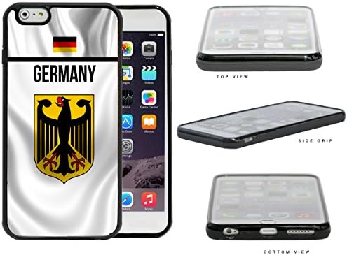Germany Flag Soccer Futbol World Cup Jersey iPhone 6 PLUS (5.5) INCH SCREEN Rubber Silicone TPU Cell Phone Case