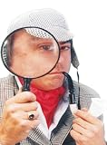 Adult Fancy Dress Extra DETECTIVE'S MAGNIFYING GLASS AND PIPE