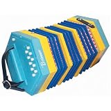 Blue Beginner Anglo Concertina, 20 button