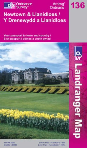 City Travel Guides Discounted  Livres : Carte de randonnée : Newtown - Llaniddloes (en anglais)