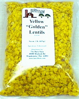 Golden Lentils, 1 lb. by Barry Farm