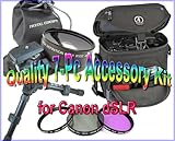 7-pc Accessory Kit w/Wide Angle for Canon EOS T1i,T2i,XS,XSi +BONUS