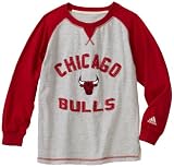 NBA Youth Chicago Bulls Long Sleeve Vintage Crew - R289O2Bu (Athletic Grey, Large)