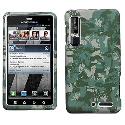 Motorola Droid 3 Protector Case Phone Cover - Digital Camo/Green