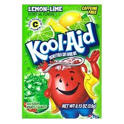 Kool-Aid Lemon-Lime Unsweetened Soft Drink Mix, 0.13-Ounce Packets (Pack of 96)