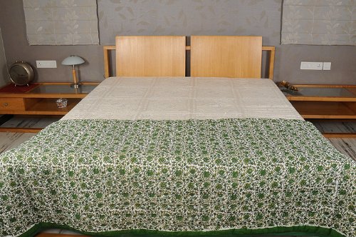 Imagen principal de Hecho a mano Tamaño Casa Rural por habitaciones Jaipuri Reversible indio Boho algodón acolchado tamaño de 90 x 60 pulgadas