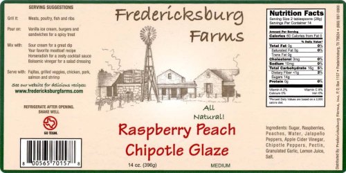 Raspberry Peach Chipotle Glaze by Fredericksburg Farms