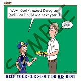 Help Your Cub Scout Do His Best - Pinewood Derby - 6x6 Desk Clock