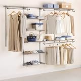 Rubbermaid Configurations 4- to 8-Foot Deluxe Custom Closet Kit, Titanium #3H8900