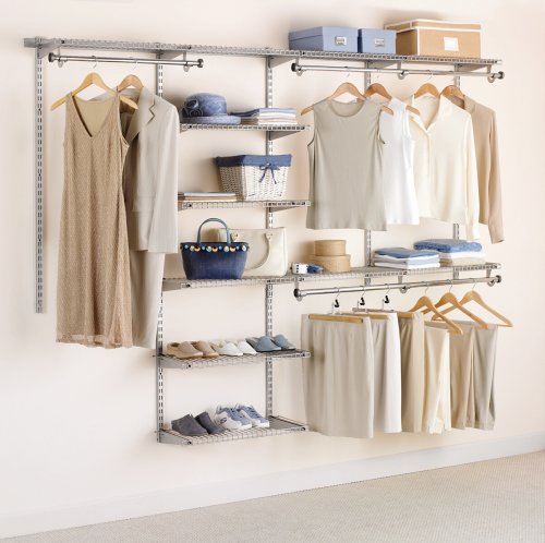Rubbermaid Configurations 4- to 8-Foot Deluxe Custom Closet Kit, Titanium