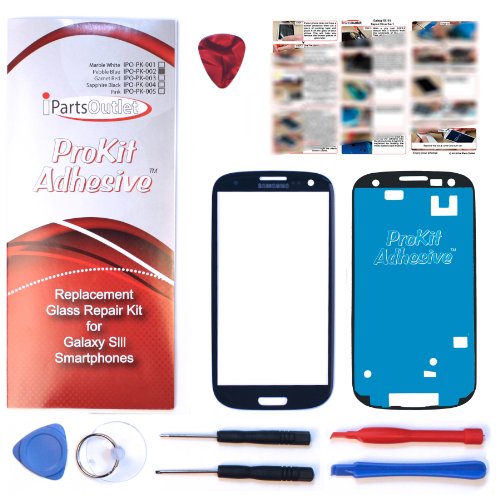 ProKit for Samsung Galaxy S3 i9300 I747 T999 Pebble Blue Replacement Screen Glass Lens Kit
