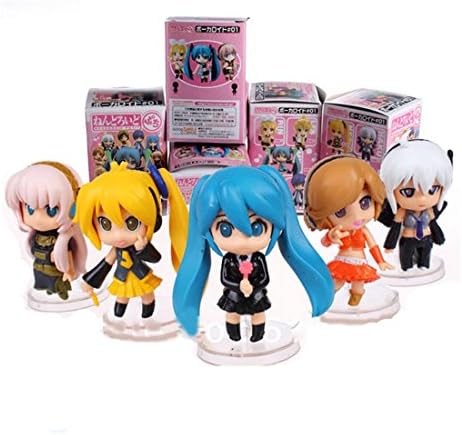 Vocaloid Hatsune Miku Lily Haku Luka Meiko Mini PVC 5pcs/set Action Figures Toys