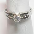 14K White Gold Diamond Engagement Ring