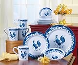 Rooster Decor Dinner Plates, Salad Plates, Soup Bo by Winston Brands